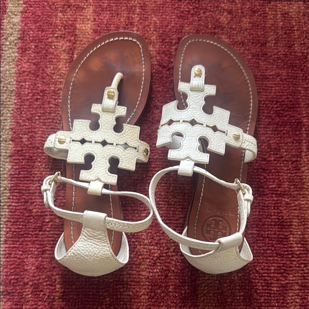 Tory Burch White Sandals
